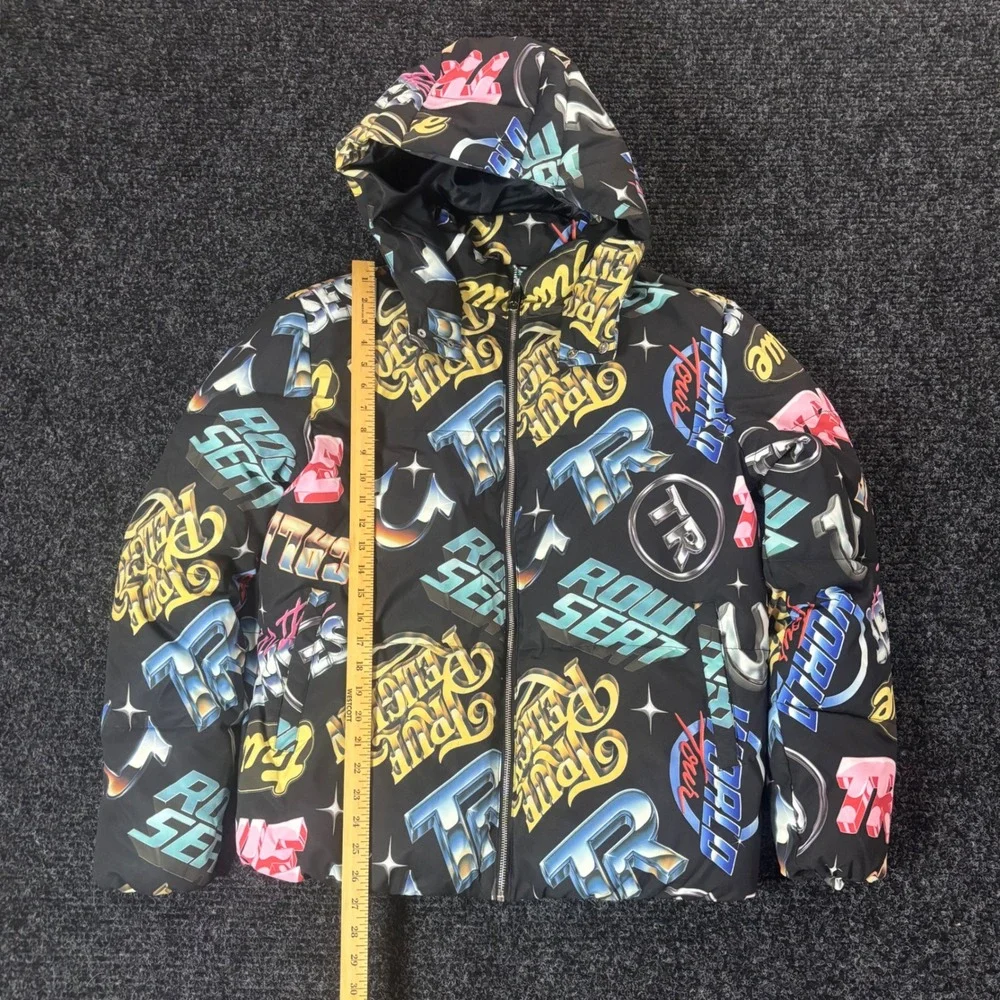 True Religion Chrome Logo Puffer Jacket Jet Black 2026 SMS Sample Unreleased M